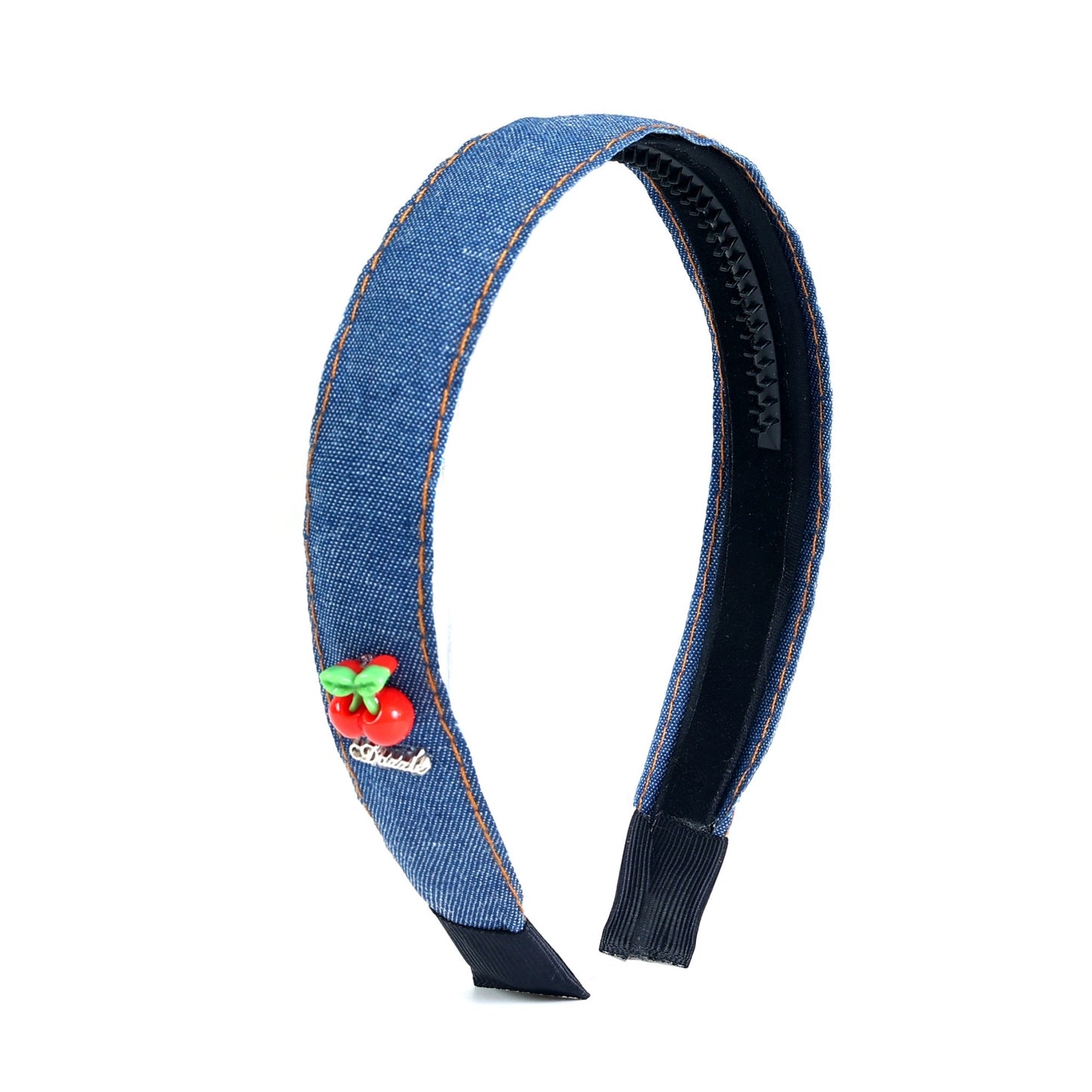 Cherry Denim Headband