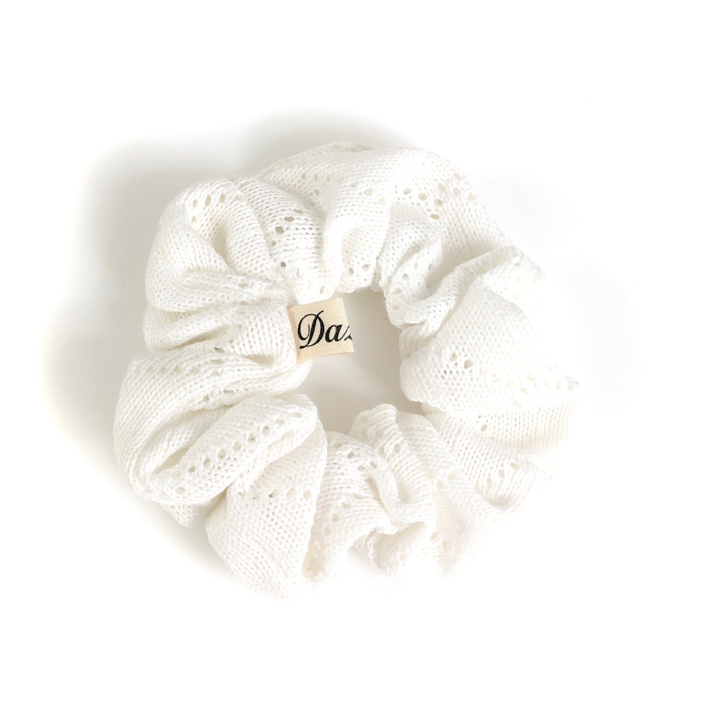 Knit Pointelle Scrunchie