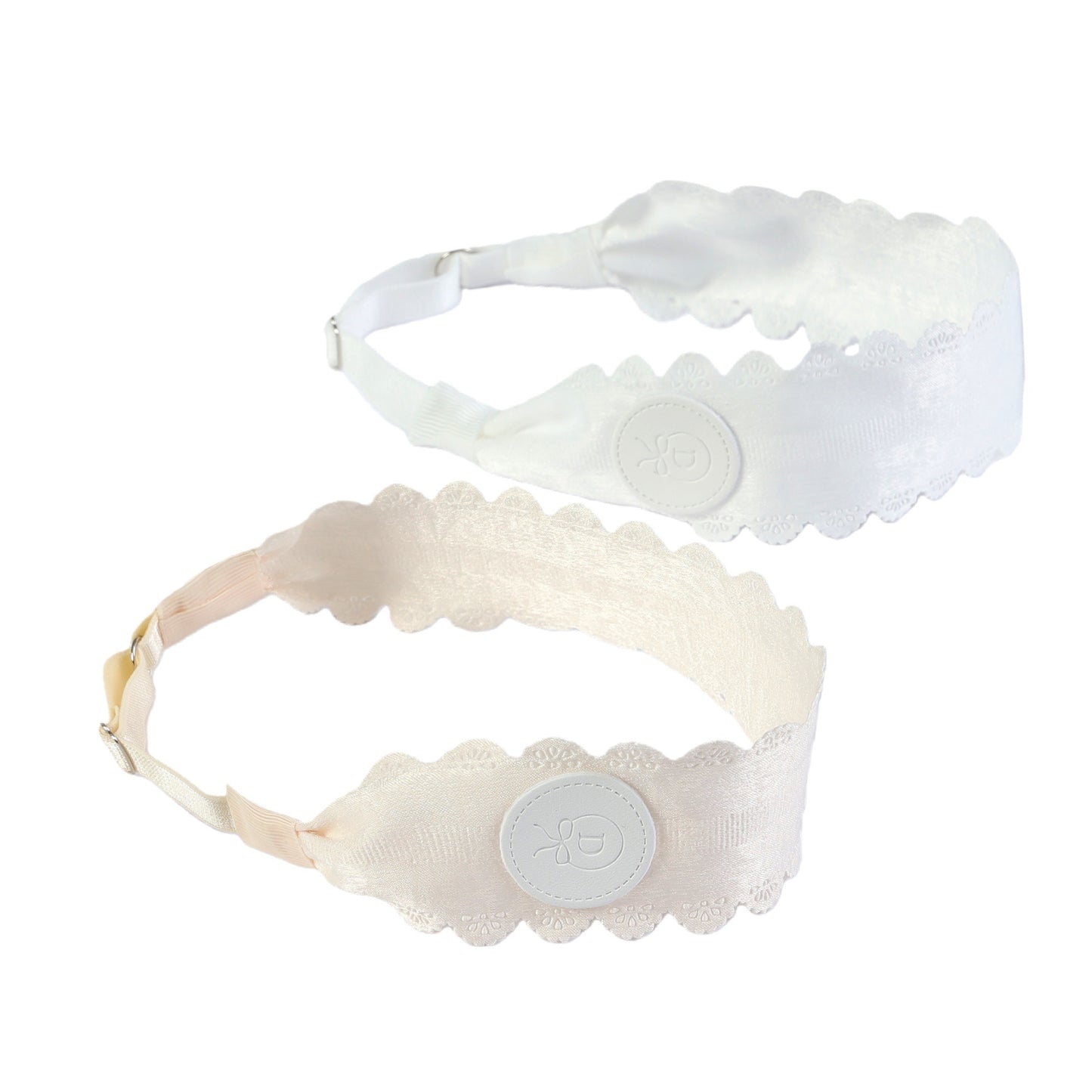 Embroidered Scalloped Elastic Headband