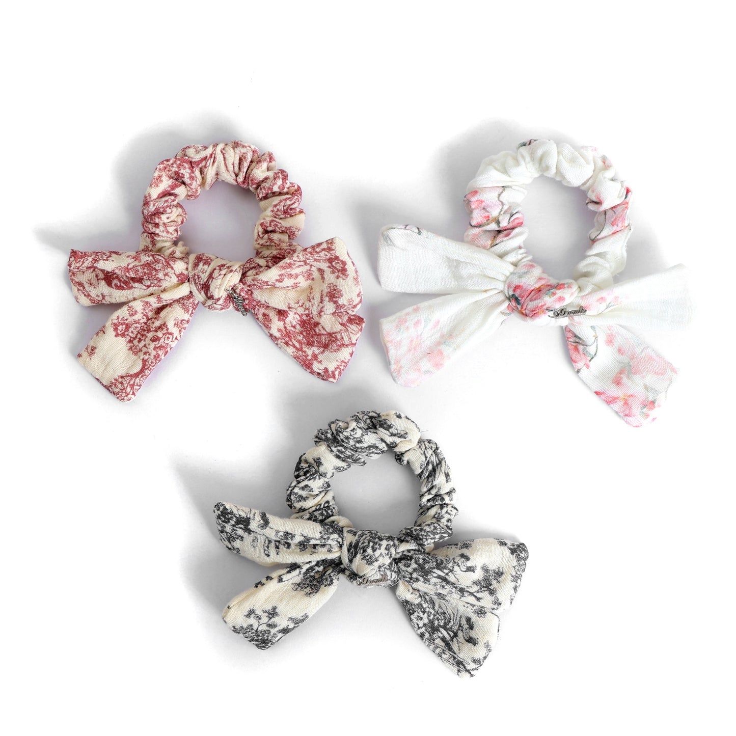 Toile Bow Scrunchie