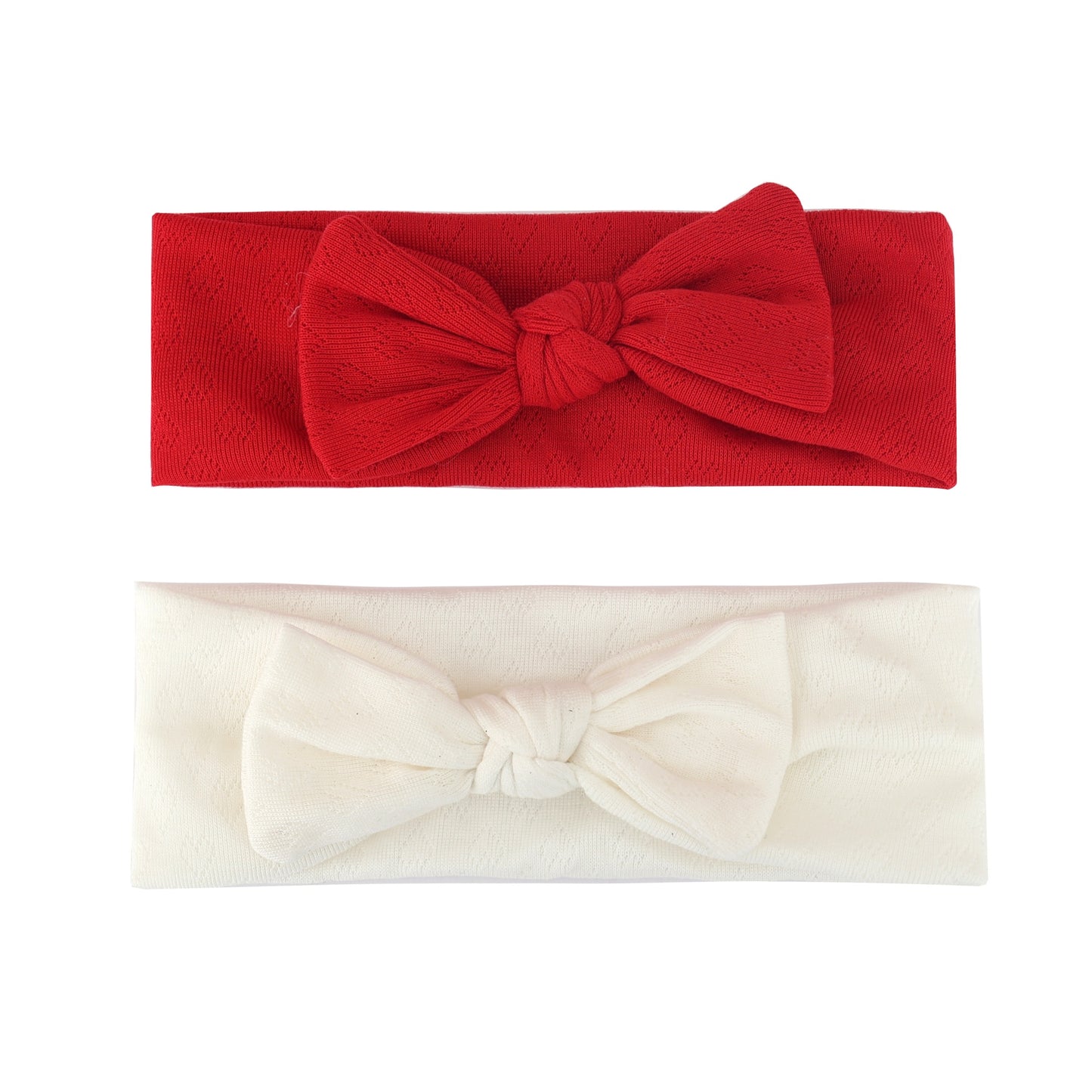Knit Heart Bow Baby Headband