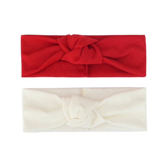 Knit Heart Knot Baby Headband