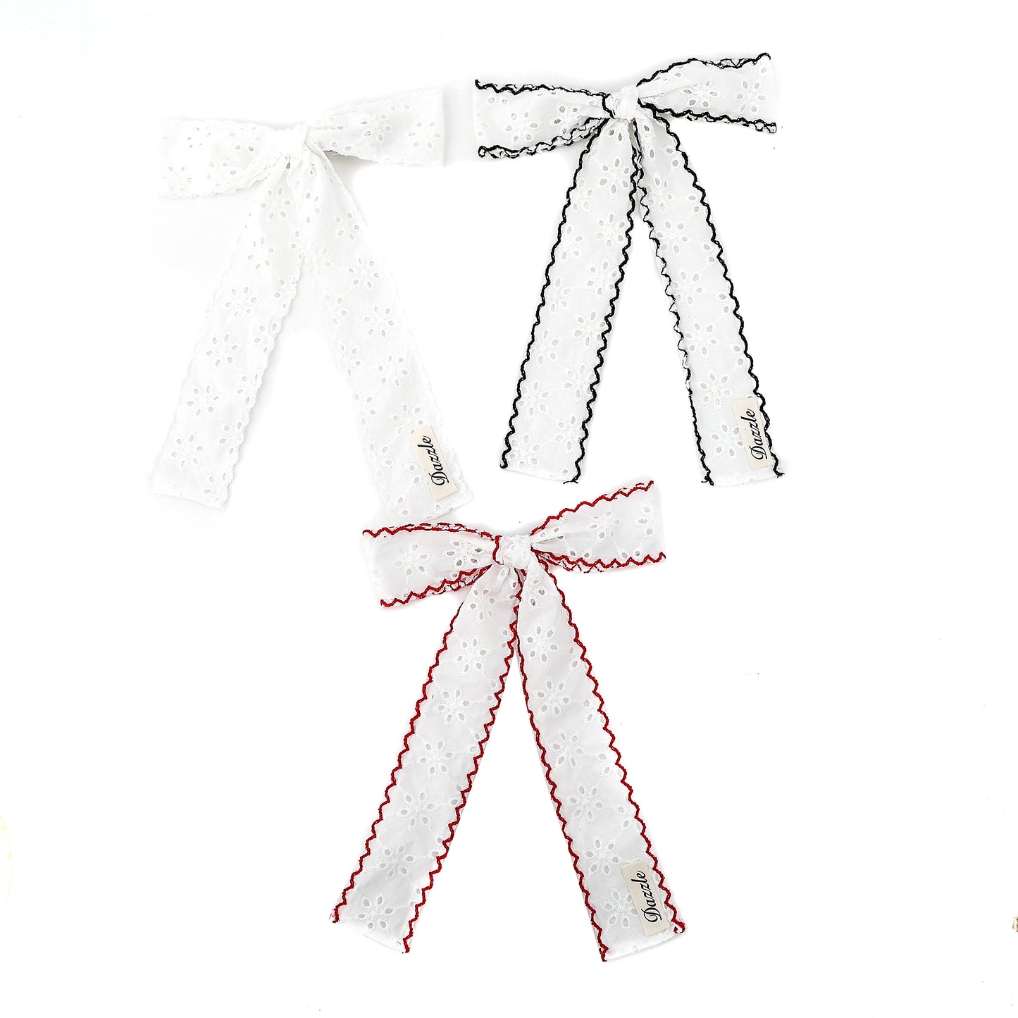 Eyelet Trim Bow