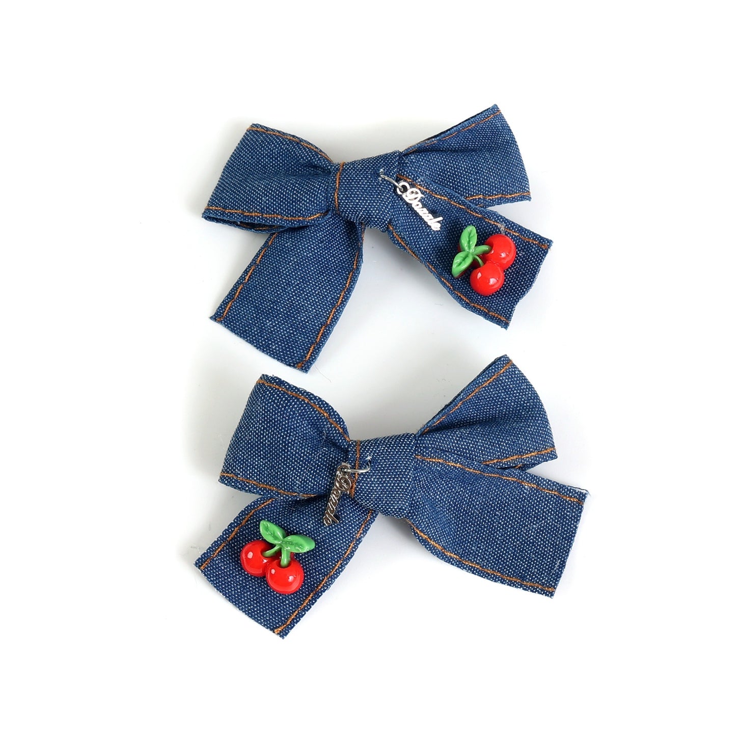 Cherry Stitched Bow Set
