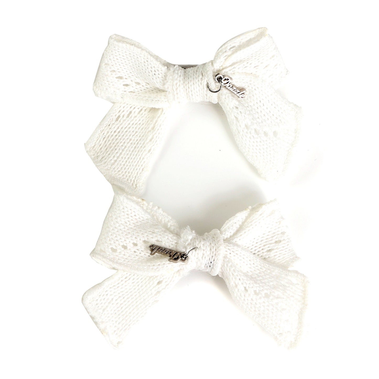 Knit Pointelle Mini Bow Set