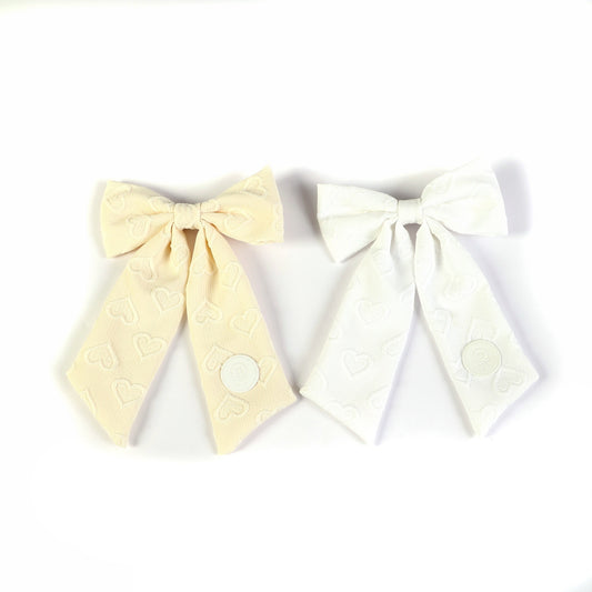 Textured Heart Bow