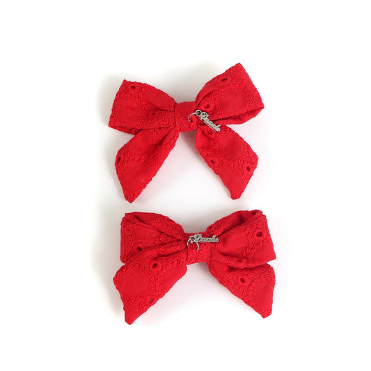 Classic Eyelet Mini Bow Set