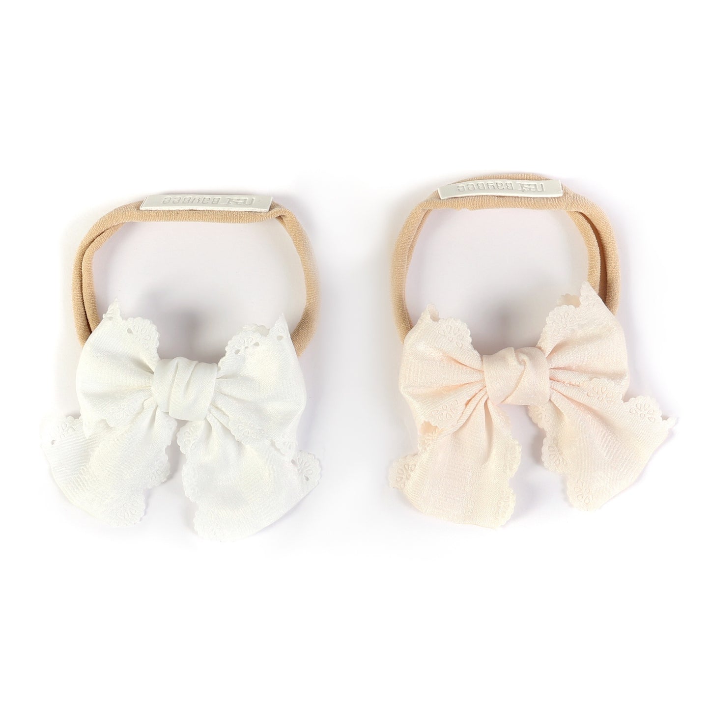 Embroidered Scalloped Baby Headband