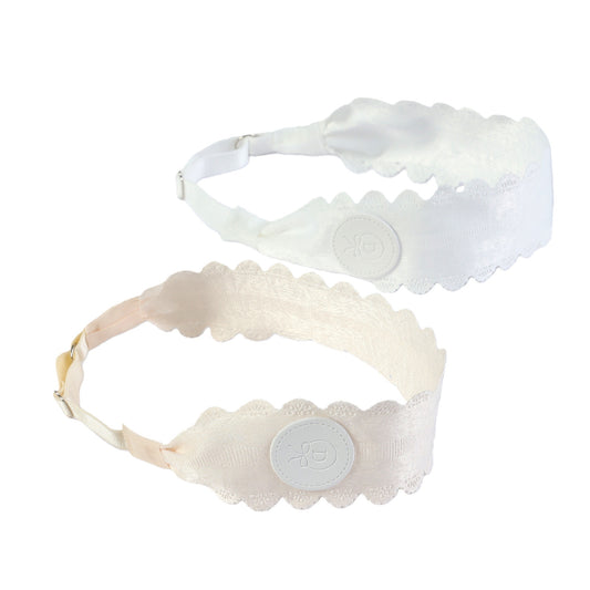 Embroidered Scalloped Elastic Headband