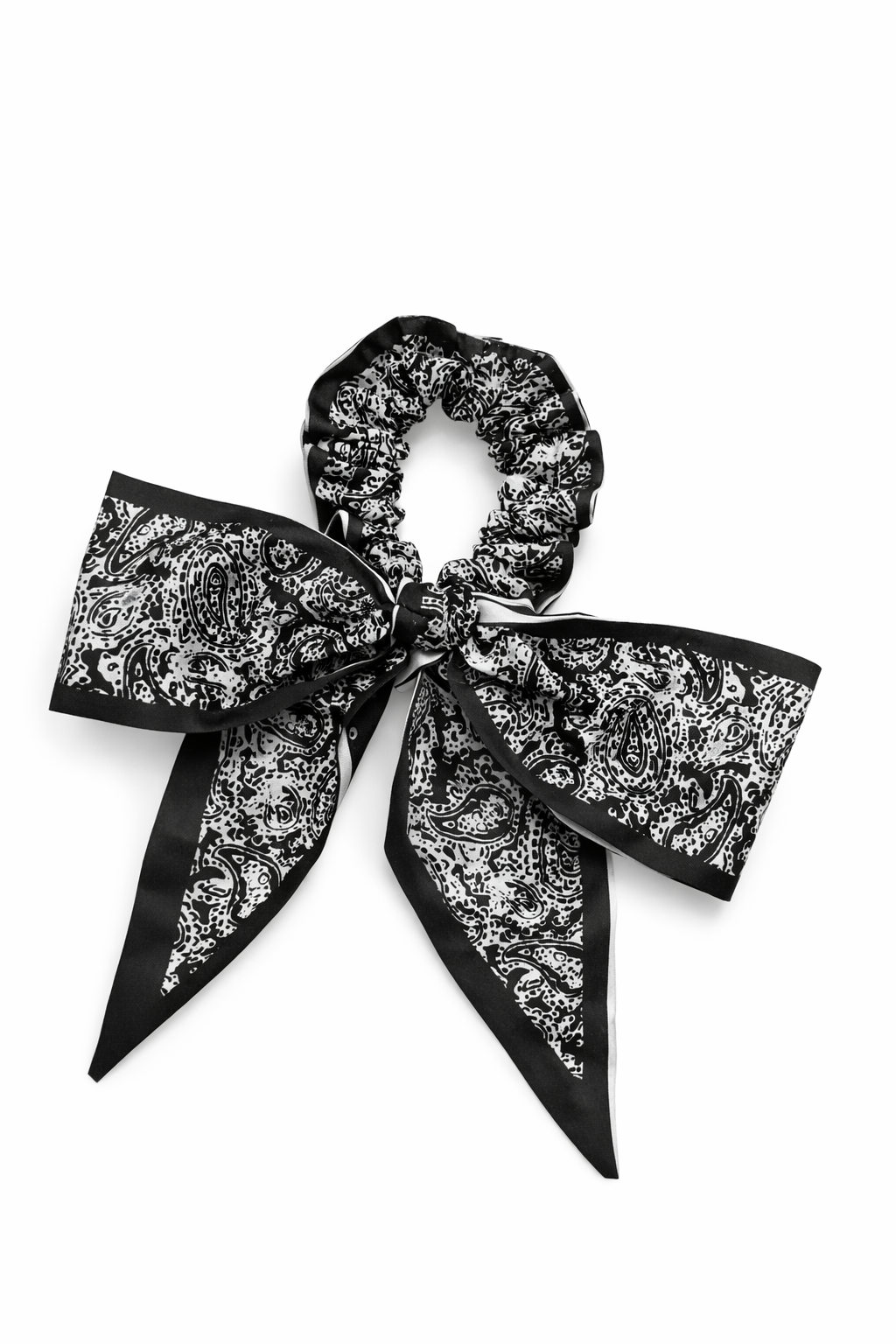 Noir Paisley Scrunchie