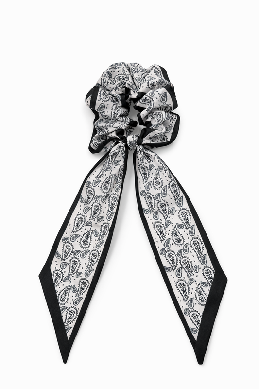 Noir Paisley Scrunchie