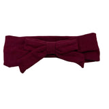Burgundy / Bow Headband