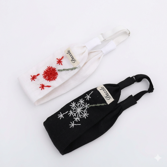 Blossom Embroidered Elastic Headband