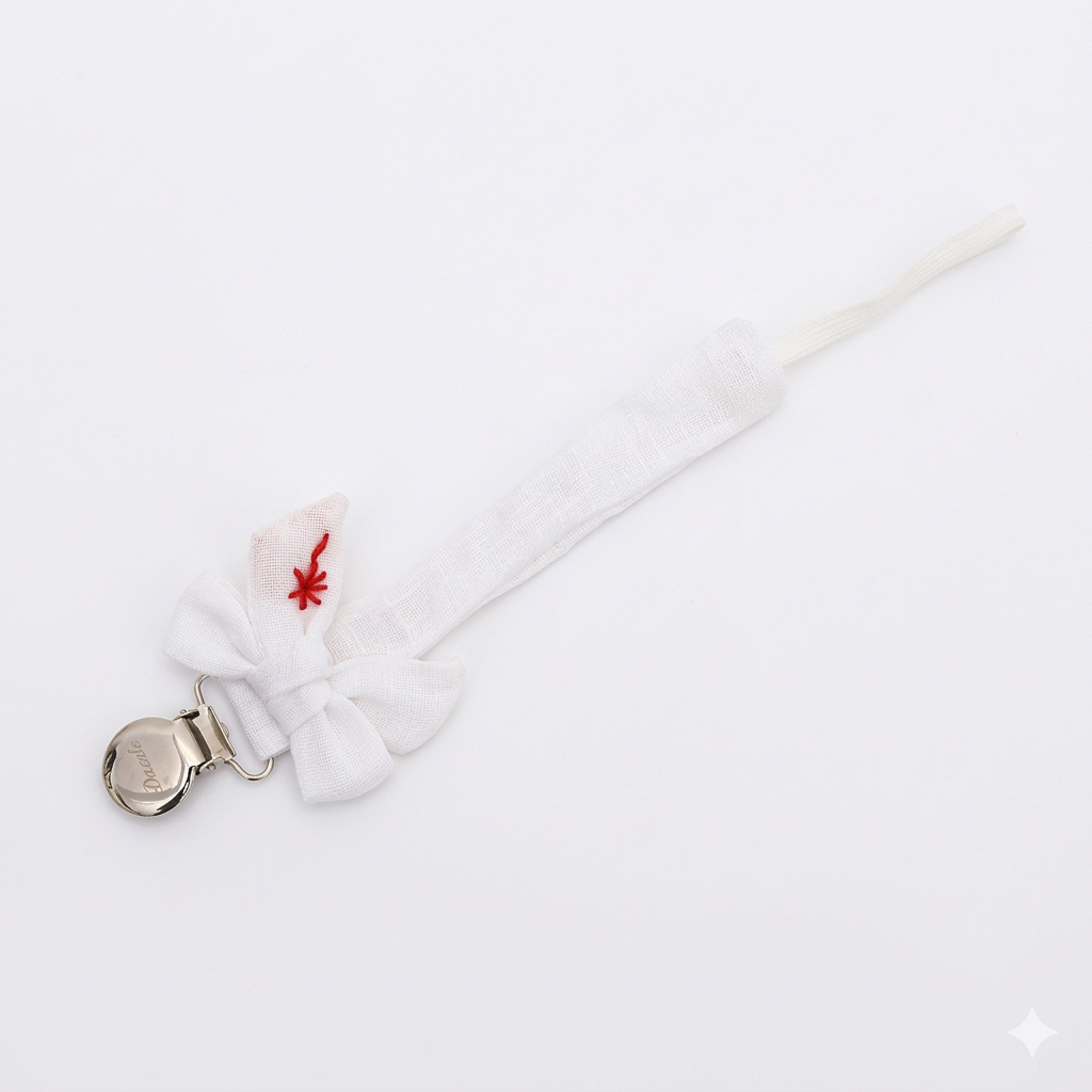 Blossom Embroidered Pacifier Clip